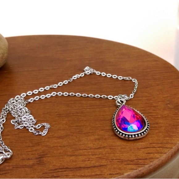 Blossom Boutique Jewelry - Pink Rhinestone Pendant & Necklace